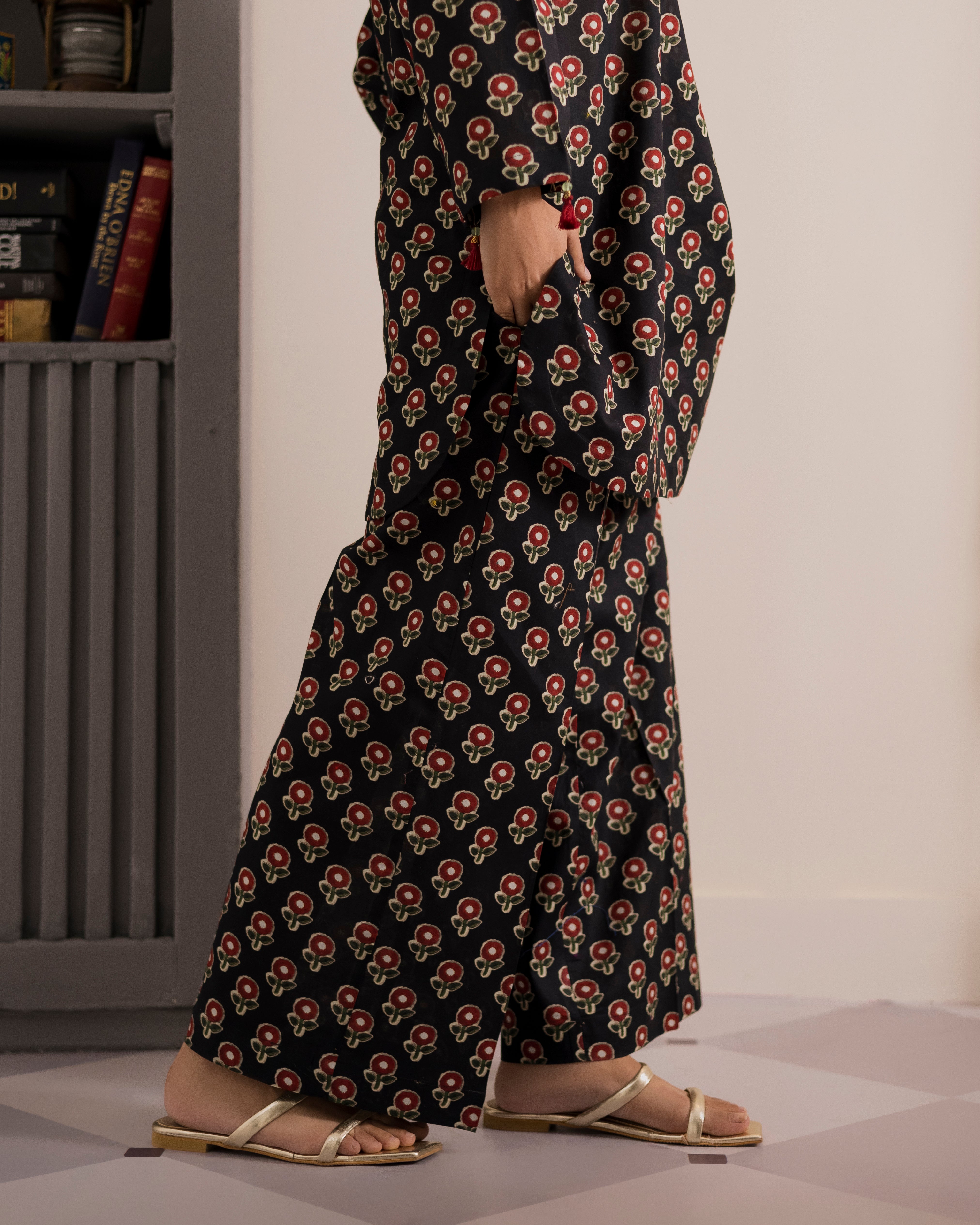 Black print suit Noor’e