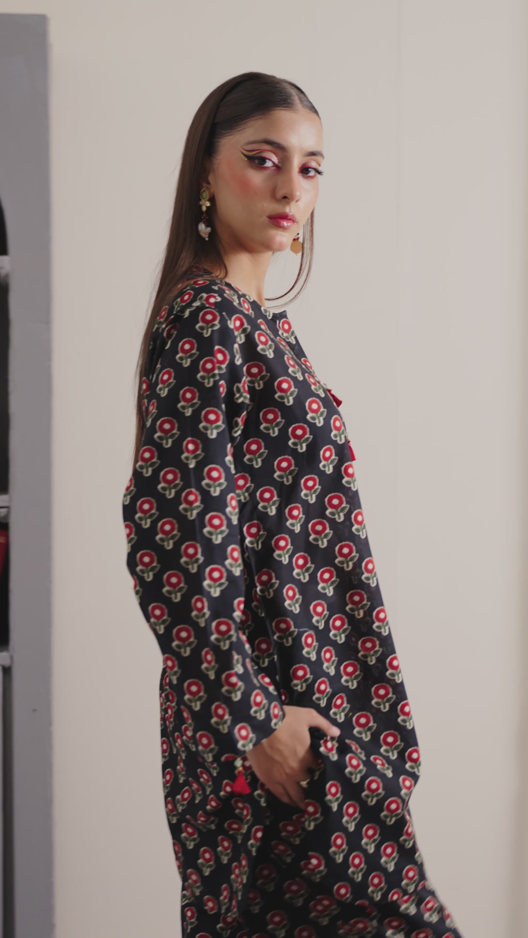 Noor’e Black printed suit